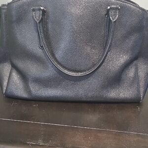 Classic Black Structured Tote Handbag